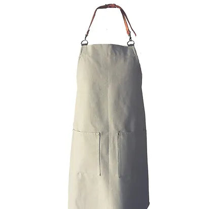 Khaki Stonewashed Canvas Apron - Handcrafted Design